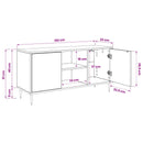 TV-skab MAINZ 102 x 33 x 51 cm Sort eg Konstrueret træ