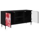 TV-skab AACHEN 102 x 33 x 51 cm Sort eg Konstrueret træ