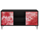 TV-skab AACHEN 102 x 33 x 51 cm Sort eg Konstrueret træ