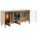 TV-skab LOCHEM 102 x 33 x 50 cm Sonoma-eg Konstrueret træ
