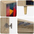 TV-skab HEESCH 102 x 33 x 50 cm Sonoma-eg Konstrueret træ