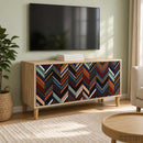 TV-skab OMMEN 102 x 33 x 50 cm Sonoma-eg Konstrueret træ