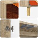 TV-skab BONN 102 x 33 x 50 cm Sonoma-eg Konstrueret træ