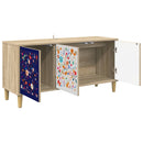 TV-skab MAINZ 102 x 33 x 50 cm Sonoma-eg Konstrueret træ