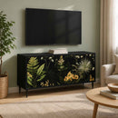 TV-skab RHENEN 102 x 33 x 51 cm Sort eg Konstrueret træ