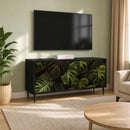 TV-skab ELBURG 102 x 33 x 51 cm Sort eg Konstrueret træ