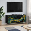 TV-skab WIJHE 102 x 33 x 51 cm Sort eg Konstrueret træ