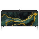 TV-skab WIJHE 102 x 33 x 51 cm Sort eg Konstrueret træ