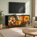 TV-skab GENNEP 102 x 33 x 51 cm Sort eg Konstrueret træ