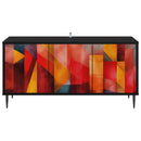 TV-skab HEESCH 102 x 33 x 51 cm Sort eg Konstrueret træ