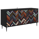 TV-skab OMMEN 102 x 33 x 51 cm Sort eg Konstrueret træ