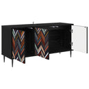 TV-skab OMMEN 102 x 33 x 51 cm Sort eg Konstrueret træ