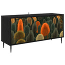 TV-skab ZAANDAM 102 x 33 x 51 cm Sort eg Konstrueret træ