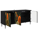 TV-skab ZAANDAM 102 x 33 x 51 cm Sort eg Konstrueret træ
