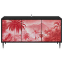 TV-skab AACHEN 102 x 33 x 51 cm Sort eg Konstrueret træ