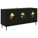 TV-skab BREMEN 102 x 33 x 51 cm Sort eg Konstrueret træ