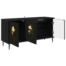 TV-skab BREMEN 102 x 33 x 51 cm Sort eg Konstrueret træ
