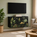 Væghængt TV Skab RHENEN 69 x 33 x 40 cm Sort eg Konstrueret træ