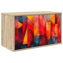 Væghængt TV Skab HEESCH 69 x 33 x 40 cm Sonoma-eg