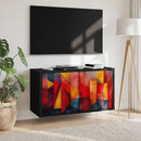 Væghængt TV Skab HEESCH 69 x 33 x 40 cm Sort eg Konstrueret træ