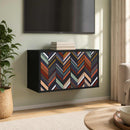 Væghængt TV Skab OMMEN 69 x 33 x 40 cm Sort eg Konstrueret træ