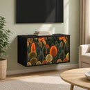 Væghængt TV Skab ZAANDAM 69 x 33 x 40 cm Sort eg