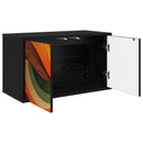 Væghængt TV Skab BONN 69 x 33 x 40 cm Sort eg Konstrueret træ