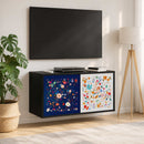Væghængt TV Skab MAINZ 69 x 33 x 40 cm Sort eg Konstrueret træ