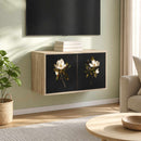 Væghængt TV Skab BREMEN 69 x 33 x 40 cm Sonoma-eg