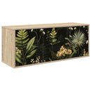 Væghængt TV Skab RHENEN 102 x 33 x 40 cm Sonoma-eg