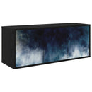 Væghængt TV Skab RAALTE 102 x 33 x 40 cm Sort eg