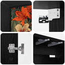 Væghængt TV Skab GENNEP 102 x 33 x 40 cm Sort eg