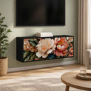Væghængt TV Skab BORNE 102 x 33 x 40 cm Sort eg Konstrueret træ