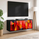 Væghængt TV Skab HEESCH 102 x 33 x 40 cm Sort eg