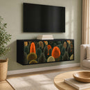 Væghængt TV Skab ZAANDAM 102 x 33 x 40 cm Sort eg