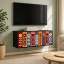 Væghængt TV Skab ESSEN 102 x 33 x 40 cm Sort eg Konstrueret træ