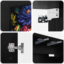 Væghængt TV Skab KIEL 102 x 33 x 40 cm Sort eg Konstrueret træ