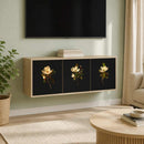 Væghængt TV Skab BREMEN 102 x 33 x 40 cm Sonoma-eg