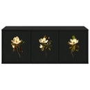 Væghængt TV Skab BREMEN 102 x 33 x 40 cm Sort eg