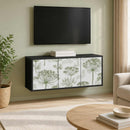 Væghængt TV Skab GOTHA 102 x 33 x 40 cm Sort eg Konstrueret træ