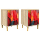 Natskab HEESCH 2 stk. Sonoma-eg 36 x 33 x 50 cm Konstrueret træ