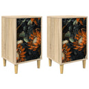 Natskab LOCHEM 2 stk. Sonoma-eg 36 x 33 x 60 cm Konstrueret træ