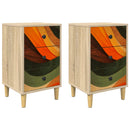 Natskab ZAANDAM 2 stk. Sonoma-eg 36 x 33 x 60 cm