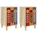 Natskab ESSEN 2 stk. Sonoma-eg 36 x 33 x 60 cm Konstrueret træ