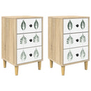 Natskab HANAU 2 stk. Sonoma-eg 36 x 33 x 60 cm Konstrueret træ