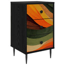 Natskab BONN Sort eg 36 x 33 x 61 cm Konstrueret træ