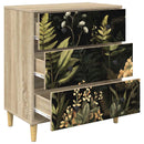 Skuffeskab RHENEN Tropisk jungleprint 66 x 36,5 x 75 cm