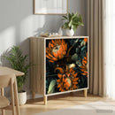 Skuffeskab LOCHEM Orange print 66 x 36,5 x 75 cm Sonoma-eg