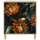 Skuffeskab LOCHEM Orange print 66 x 36,5 x 75 cm Sonoma-eg