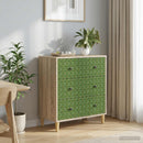 Skuffeskab GELEEN Smaragd geometrisk mønster 66 x 36,5 x 75 cm